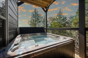 New Cabin With Mountain Views Hot Tub And Game Room